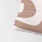 Mid Century Modern Abstract Piquet Retro Pattern in Mocha Brown Latte Pillow Sham Gallery Image 4