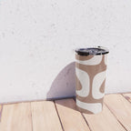 Mid Century Modern Abstract Piquet Retro Pattern in Mocha Brown Latte Travel Mug Gallery Image 4
