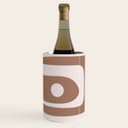 Mid Century Modern Abstract Piquet Retro Pattern in Mocha Brown Latte Wine Chiller Gallery Image 2