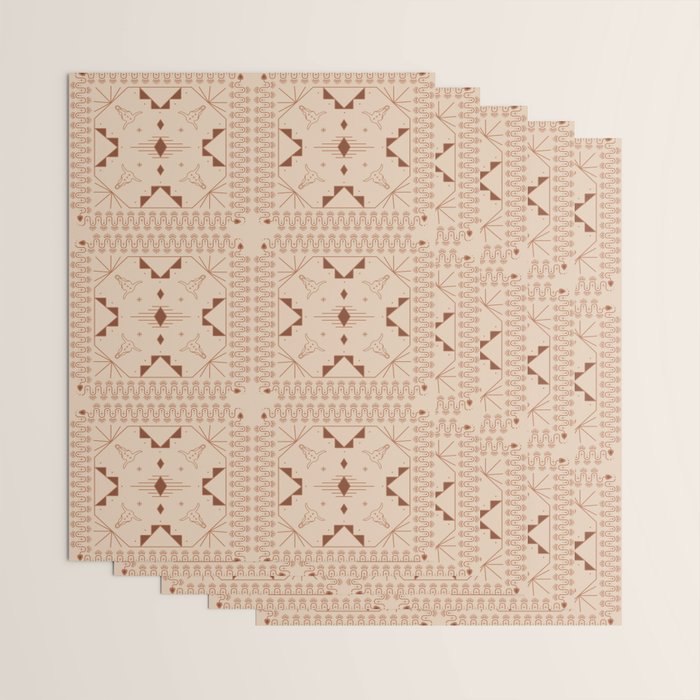 Lost Desert Tile - Adobe Wrapping Paper Gallery Image 3