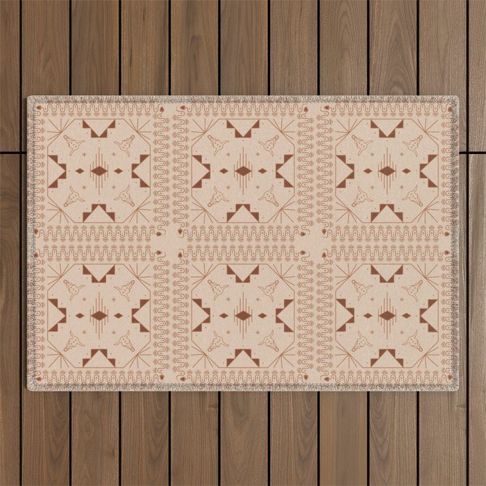 Lost Desert Tile - Adobe Outdoor Rug Gallery Image 1