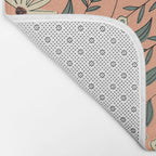 Vintage Floral Neutral - Peach Bath Mat Gallery Image 2