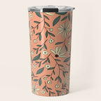 Vintage Floral Neutral - Peach Travel Mug Gallery Image 1