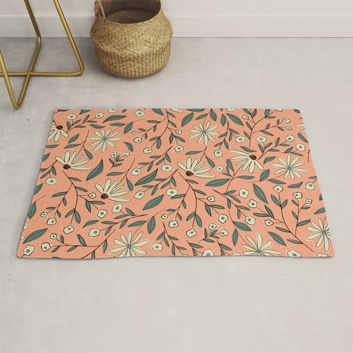 Vintage Floral Neutral - Peach Rug Gallery Image 1
