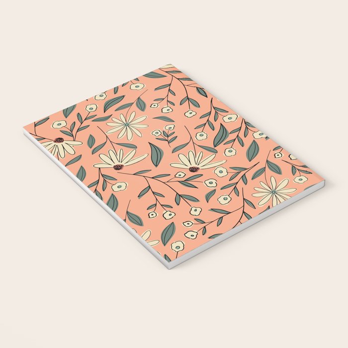 Vintage Floral Neutral - Peach Notebook Gallery Image 3