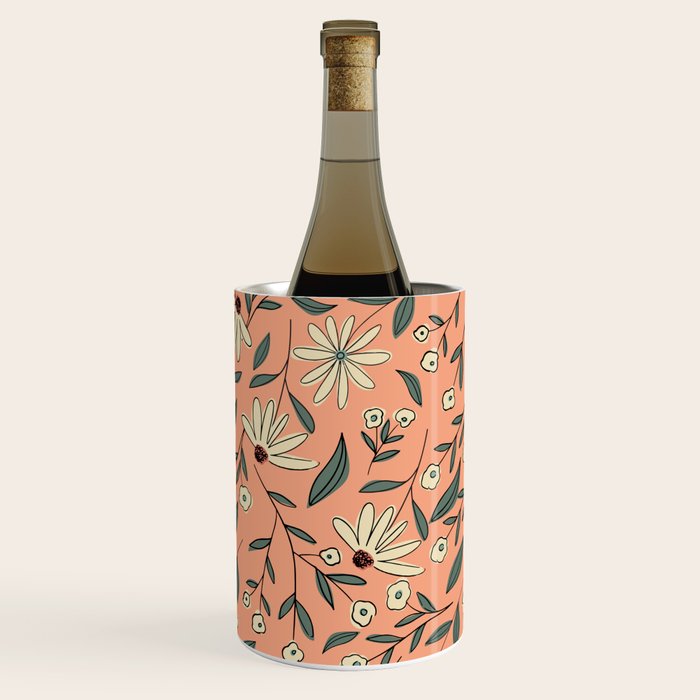 Vintage Floral Neutral - Peach Wine Chiller Gallery Image 2