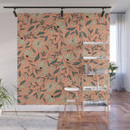 Vintage Floral Neutral - Peach Wall Mural Gallery Image 1