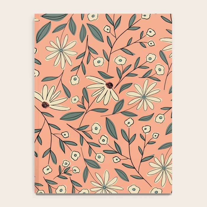Vintage Floral Neutral - Peach Notebook Gallery Image 4