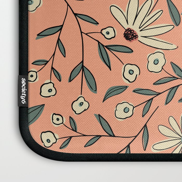 Vintage Floral Neutral - Peach Laptop Sleeve Gallery Image 3