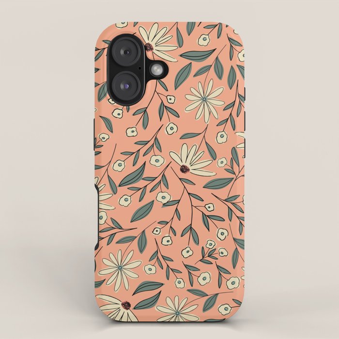 Vintage Floral Neutral - Peach iPhone Case Gallery Image 1