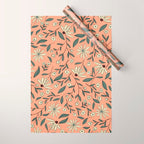 Vintage Floral Neutral - Peach Wrapping Paper Gallery Image 1