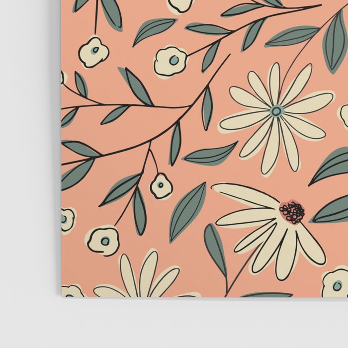 Vintage Floral Neutral - Peach Poster Gallery Image 3