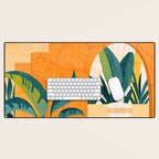 Wandering The Tropical Garden - Colorful Landscape Desk Mat Gallery Image 1