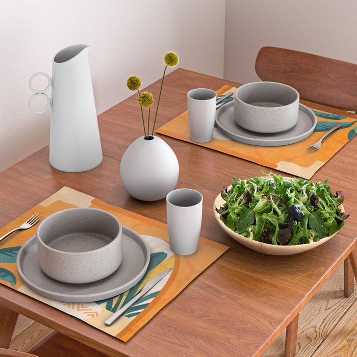 Wandering The Tropical Garden - Colorful Landscape Placemat Gallery Image 2