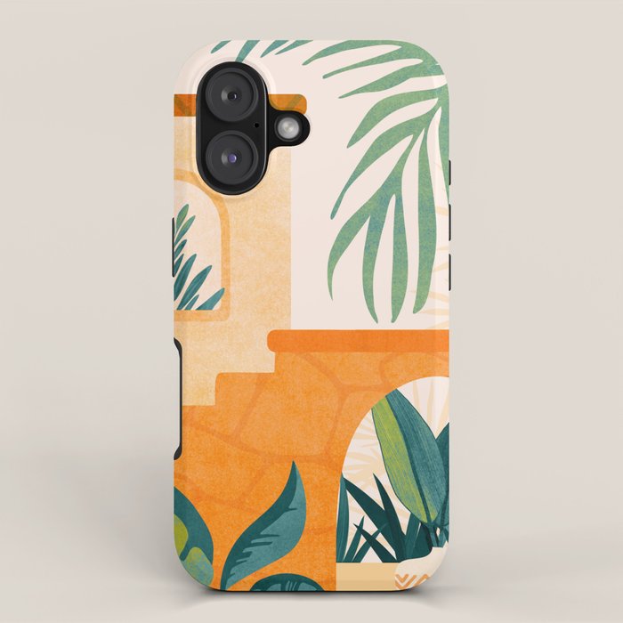 Wandering The Tropical Garden - Colorful Landscape iPhone Case Gallery Image 1