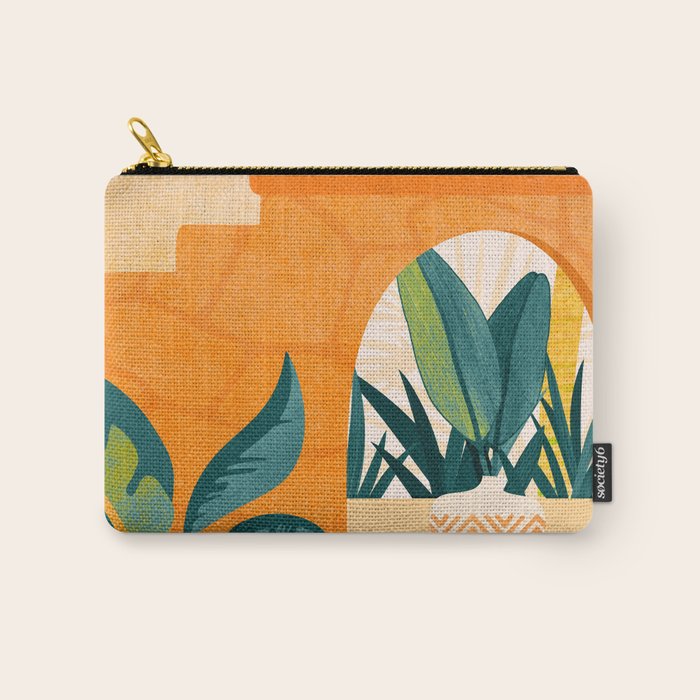 Wandering The Tropical Garden - Colorful Landscape Carry All Pouch Gallery Image 1