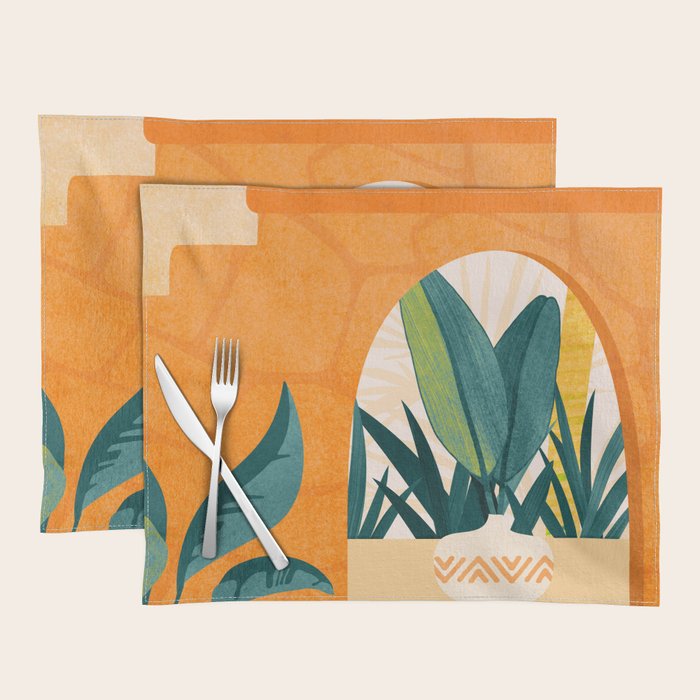 Wandering The Tropical Garden - Colorful Landscape Placemat Gallery Image 1