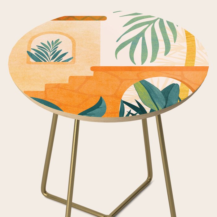 Wandering The Tropical Garden - Colorful Landscape Side Table Gallery Image 2