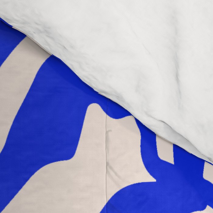 Blue and Orange Abstract Leaf Comforter Gallery Image 4