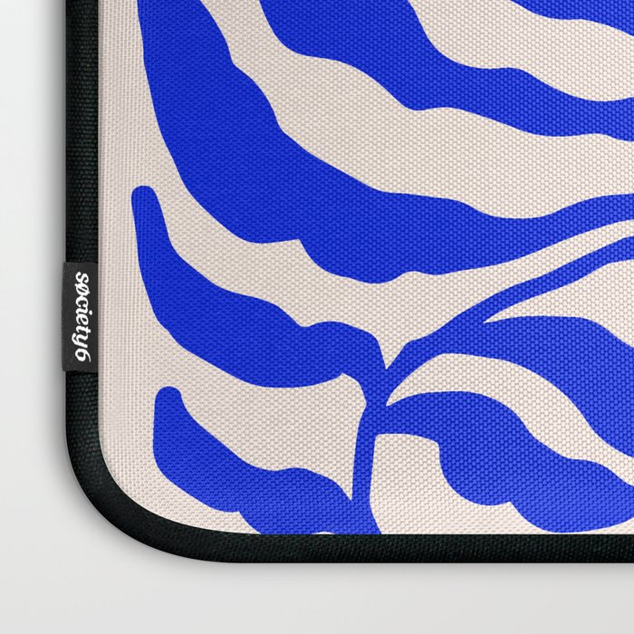 Blue and Orange Abstract Leaf Laptop Sleeve Gallery Image 3