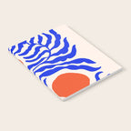 Blue and Orange Abstract Leaf Notebook Gallery Image 2