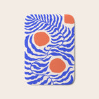 Blue and Orange Abstract Leaf Bath Mat Gallery Image 1