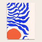 Blue and Orange Abstract Leaf Notebook Gallery Image 4