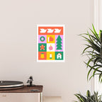 Geometric christmas holiday mosaic art Poster Gallery Image 2