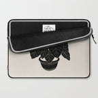 Black & White Plants / Elephant Ear Laptop Sleeve Gallery Image 2