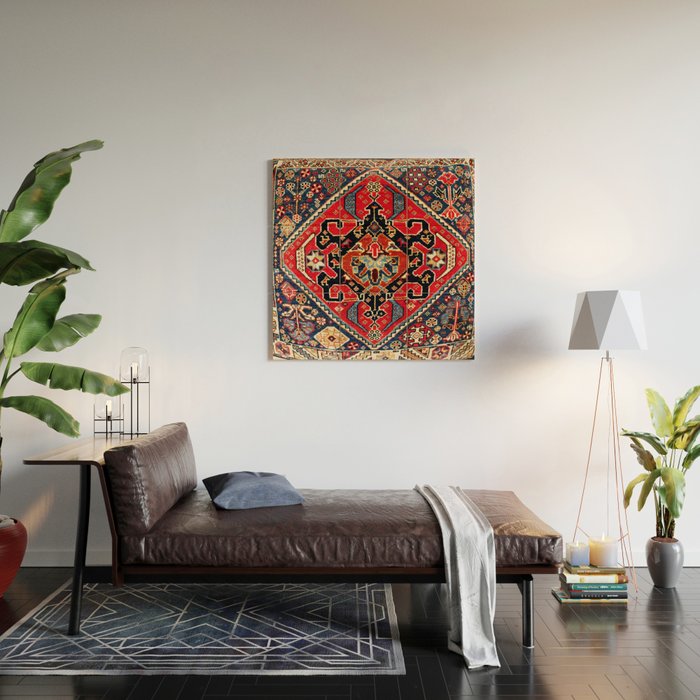 Qashqaâi Antique Fars Persian Bag Face Print Wood Wall Art Gallery Image 2