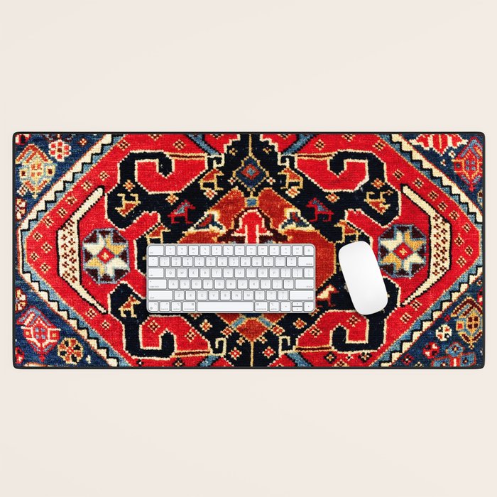 Qashqaâi Antique Fars Persian Bag Face Print Desk Mat Gallery Image 1