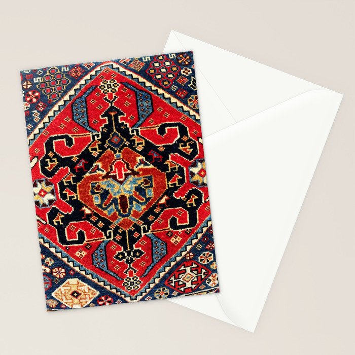 Qashqaâi Antique Fars Persian Bag Face Print Stationery Card Gallery Image 2