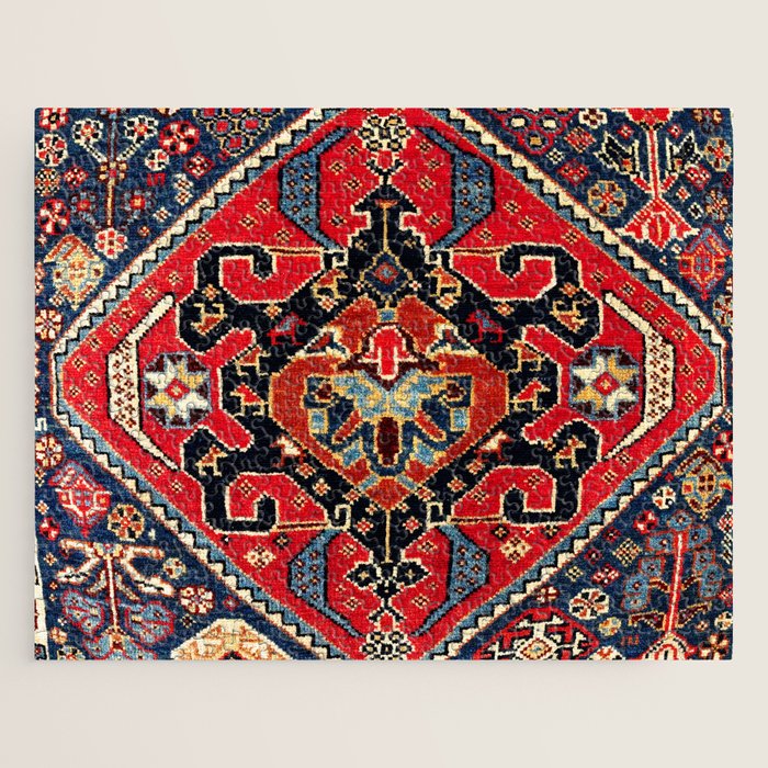 Qashqaâi Antique Fars Persian Bag Face Print Jigsaw Puzzle Gallery Image 1
