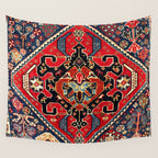 Qashqaâi Antique Fars Persian Bag Face Print Wall Tapestry Gallery Image 4