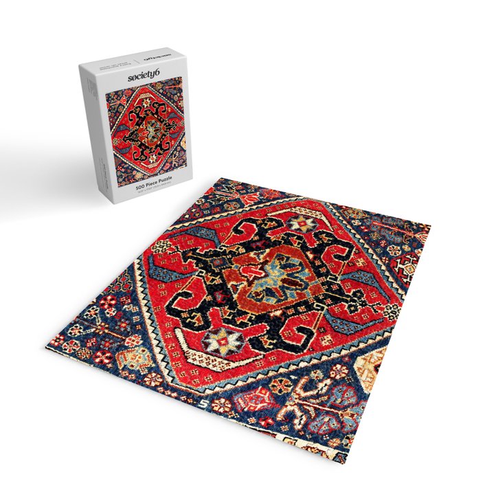 Qashqaâi Antique Fars Persian Bag Face Print Jigsaw Puzzle Gallery Image 2