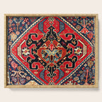 Qashqaâi Antique Fars Persian Bag Face Print Serving Tray Gallery Image 1