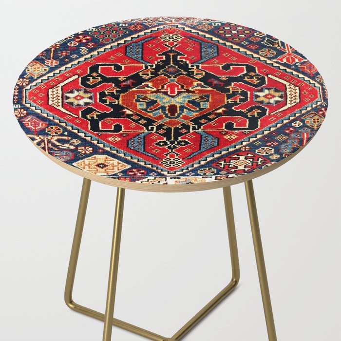 Qashqaâi Antique Fars Persian Bag Face Print Side Table Gallery Image 2