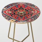 Qashqaâi Antique Fars Persian Bag Face Print Side Table Gallery Image 2