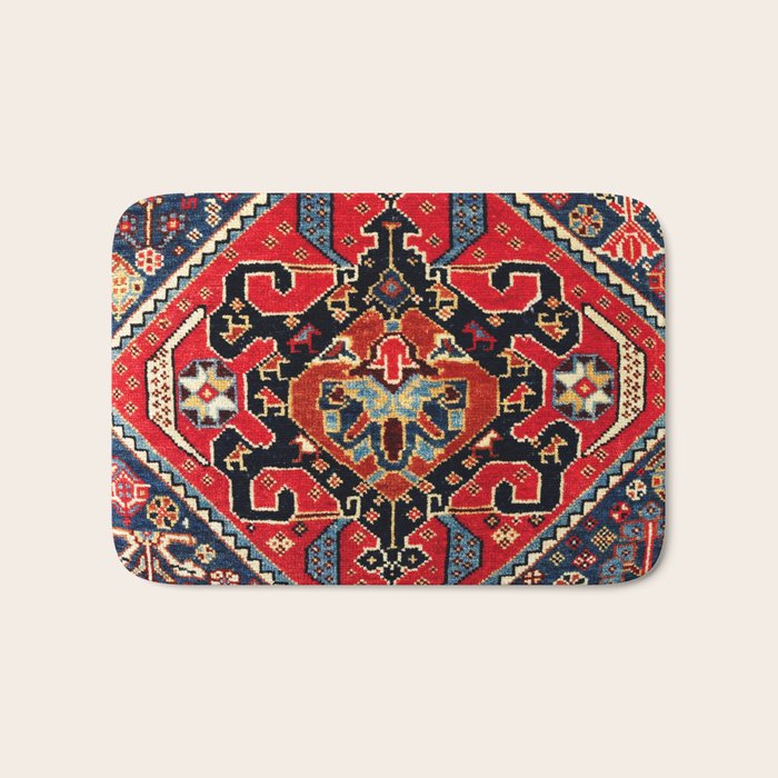 Qashqaâi Antique Fars Persian Bag Face Print Bath Mat Gallery Image 1