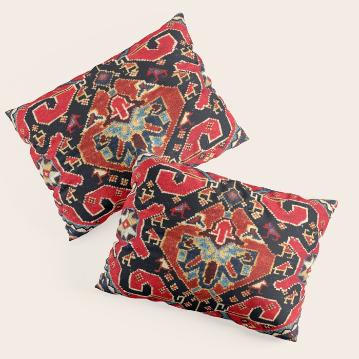 Qashqaâi Antique Fars Persian Bag Face Print Pillow Sham Gallery Image 1