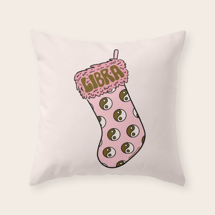Libra Stocking Throw Pillow Gallery Image 6