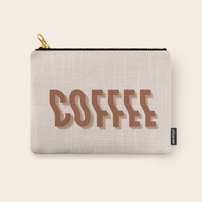 Coffee typography  Carry All Pouch Gallery Image 1