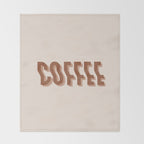 Coffee typography  Throw Blanket Gallery Image 2