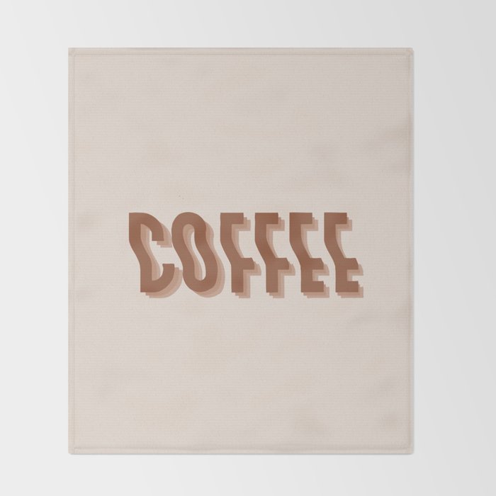 Coffee typography  Throw Blanket Gallery Image 2