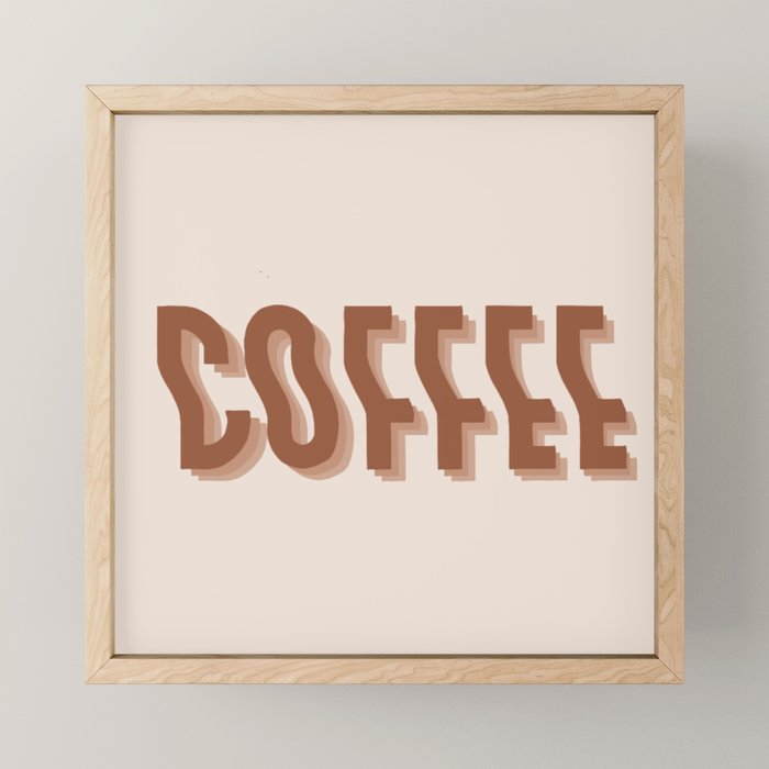 Coffee typography  Mini Art Print Gallery Image 1