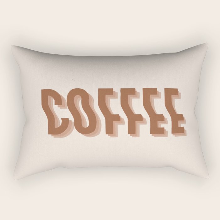 Coffee typography  Rectangular Pillow Gallery Image 1