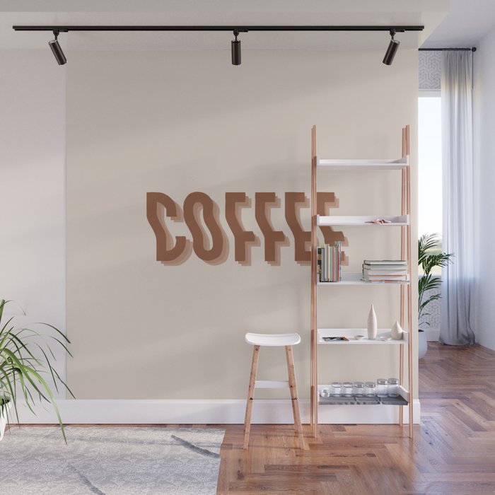 Coffee typography  Wall Mural Gallery Image 1