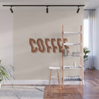 Coffee typography  Wall Mural Gallery Image 1