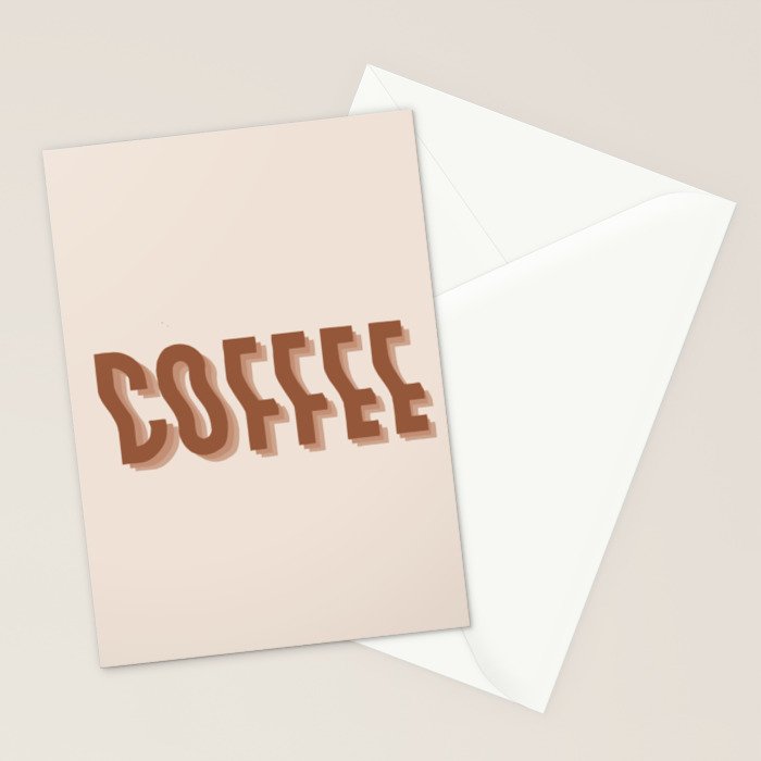 Coffee typography  Stationery Card Gallery Image 2