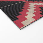 Red and White Moqui Stripe Southwest Navajo Rug Welcome Mat Gallery Image 2